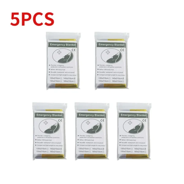 Emergency Survival Blanket 5-30 Pack – Thermal Reflective Rescue Gear - Image 16