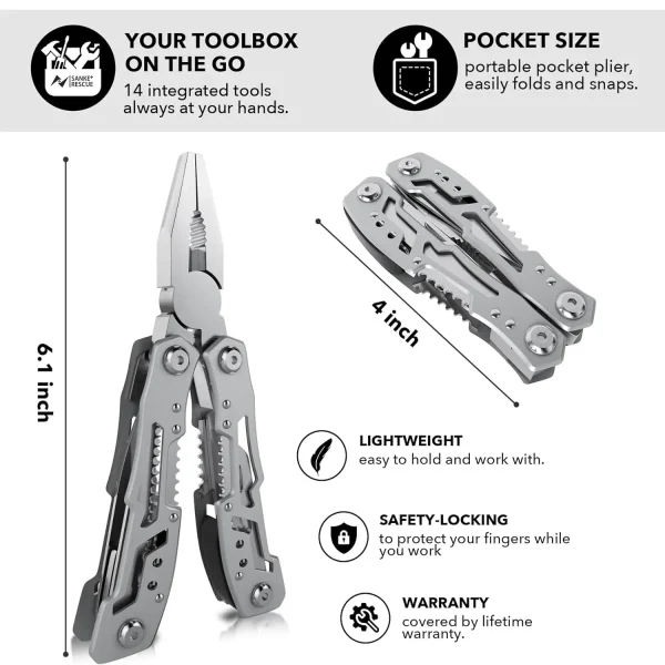 Sanke Rescue Tactical Multi-Tool - Stainless Steel Survival Kit - Image 2
