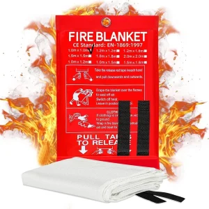 1m×1m Emergency Fire Blanket - Fiberglass Fire Suppression