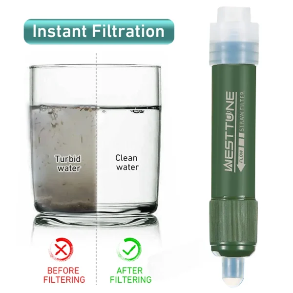 4000L Survival Water Filter - 0.1 Micron Portable Purifier Straw - Image 12