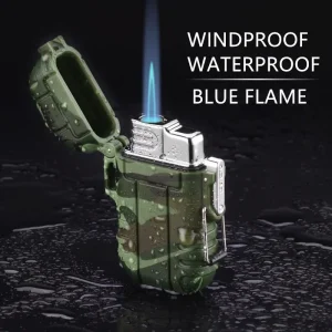 Survival Lighter - Windproof IP56 Torch Blue Flame