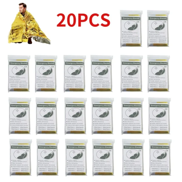 Emergency Survival Blanket 5-30 Pack – Thermal Reflective Rescue Gear - Image 13