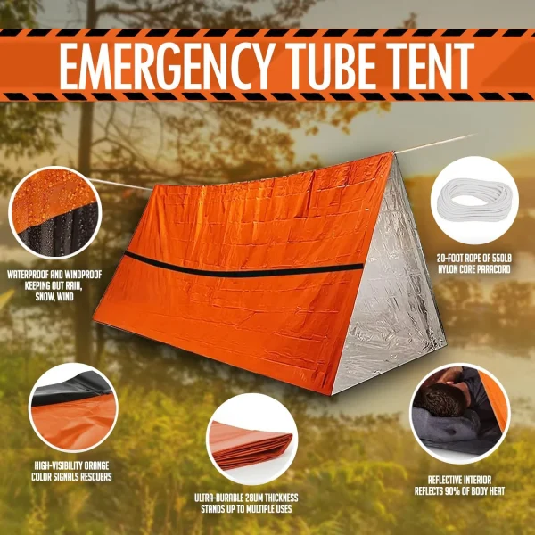 Emergency Survival Tent 2 Person - Waterproof Mylar Shelter - Image 5