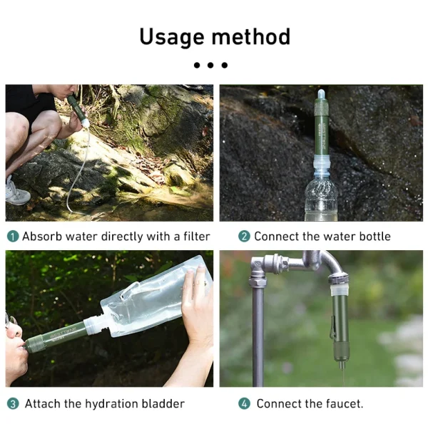 4000L Survival Water Filter - 0.1 Micron Portable Purifier Straw - Image 13