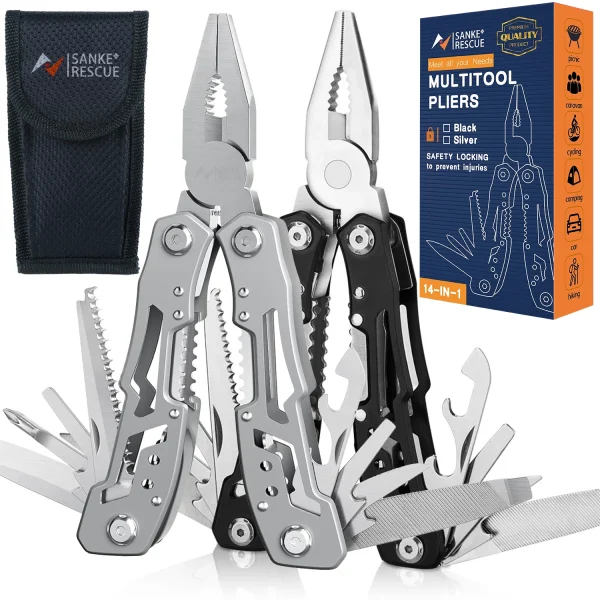 Sanke Rescue Tactical Multi-Tool - Stainless Steel Survival Kit