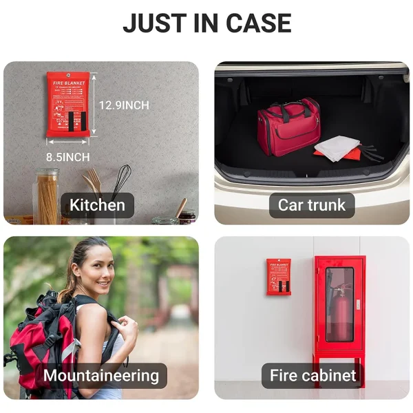1m×1m Emergency Fire Blanket - Fiberglass Fire Suppression - Image 11