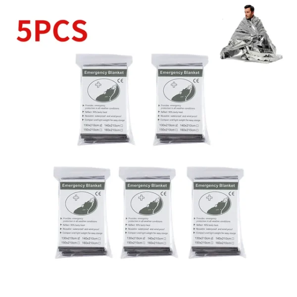 Emergency Survival Blanket 5-30 Pack – Thermal Reflective Rescue Gear - Image 8