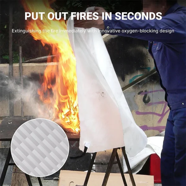 1m×1m Emergency Fire Blanket - Fiberglass Fire Suppression - Image 2