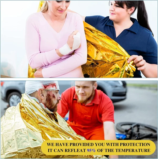 Emergency Survival Blanket 5-30 Pack – Thermal Reflective Rescue Gear - Image 22